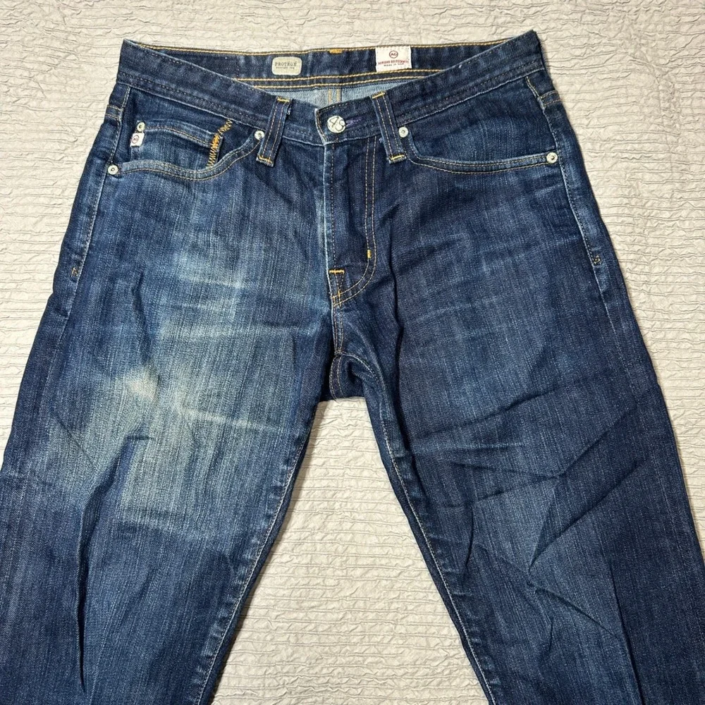 AG Adriano Goldschmied Protege Straight Leg Jeans Dark Wash Blue 28 Made in USA